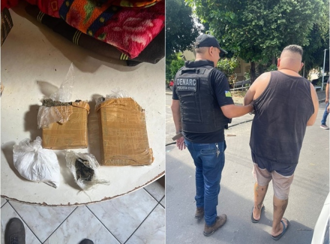Suspeito de traficar drogas na região do Mercado do Parque Piauí é preso em flagrante